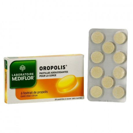 Mediflor Oropolis Pastilles adoucissantes pour la gorge Miel