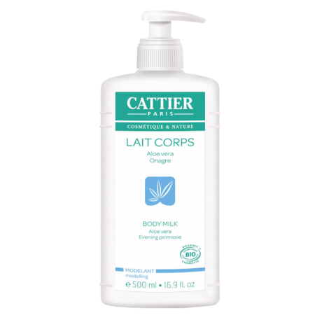 CATTIER - Lait modelant corps aloe vera-onagre, 500 ml CATTIER - Lait modelant corps aloe vera-onagre, 500 ml