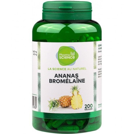 PHARMASCIENCE Ananas & Bromélaïne Digestion - 200 gélules