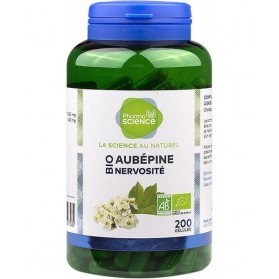 PHARMASCIENCE Aubépine Nervosité Bio - 200 gélules