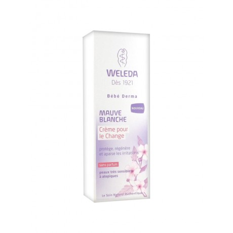 Weleda Bébé Derma Crème Pour Le Change à La Mauve Blanche 50 ml 