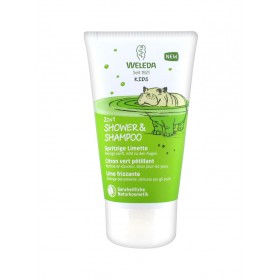 Weleda Kids Douche & Shampoing 2-en-1 Citron Vert Pétillant 150 ml