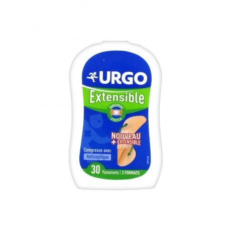 Urgo Extensible : Pansement Adhésif Antiseptique Prédécoupé 30 Pansements Urgo Extensible : Pansement Adhésif Antiseptique Prédécoupé 30 Pansements