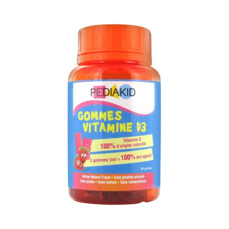 Pediakid Gommes Vitamine D3 60 Gommes