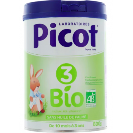 Picot 3 lait 3ème âge Bio 800 g Picot 3 lait 3ème âge Bio 800 g