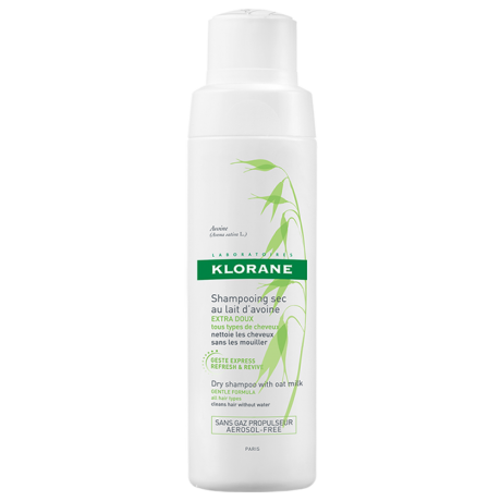 KLORANE - Shampooing sec - Rotopoudre - Extra doux - Lait d'avoine, 50g KLORANE - Shampooing sec - Rotopoudre - Extra doux - Lait d'avoine, 50g