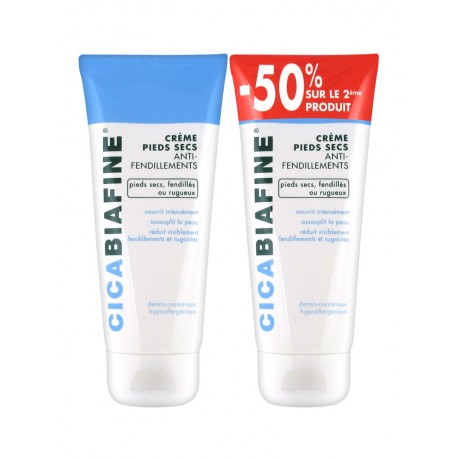 CicaBiafine Crème Pieds Secs Anti-Fendillements Lot de 2 x 100 ml CicaBiafine Crème Pieds Secs Anti-Fendillements Lot de 2 x 100 ml