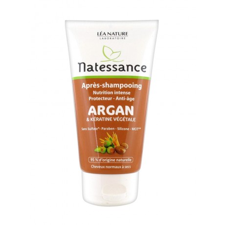 Natessance Après-Shampoing Argan & Kératine Végétale 150 ml