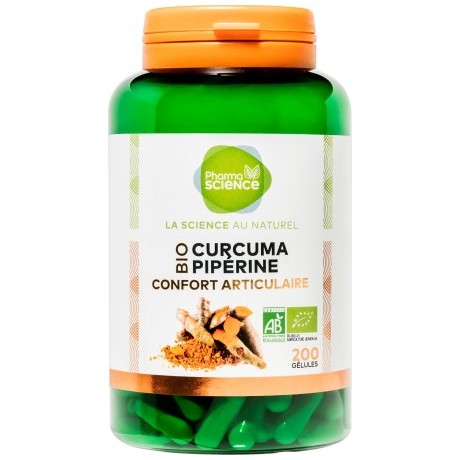 PHARMASCIENCE BIO CURCUMA PIPERINE 200 gélules PHARMASCIENCE BIO CURCUMA PIPERINE 200 gélules