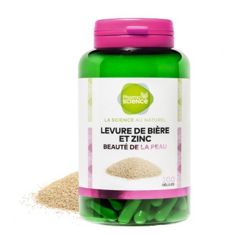 PHARMASCIENCE LEVURE DE BIÈRE ET ZINC Beauté de la Peau 200 gélules PHARMASCIENCE LEVURE DE BIÈRE ET ZINC Beauté de la Peau 200 gélules