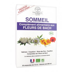 Elixirs & Co Complément Alimentaire aux Fleurs de Bach Sommeil Bio 20 Ampoules