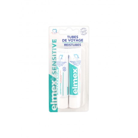 Elmex Dentifrice Sensitive Tubes de Voyage Lot de 2 x 12 ml Elmex Dentifrice Sensitive Tubes de Voyage Lot de 2 x 12 ml
