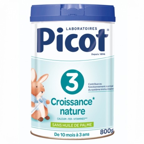 PICOT 3 LAIT EN POUDRE CROISSANCE NATURE 10 MOIS A 3 ANS 800G PICOT 3 LAIT EN POUDRE CROISSANCE NATURE 10 MOIS A 3 ANS 800G