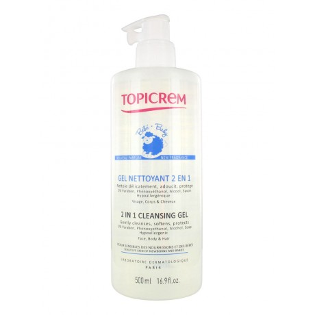Topicrem Bébé Gel Nettoyant 2 en 1 500 ml Topicrem Bébé Gel Nettoyant 2 en 1 500 ml
