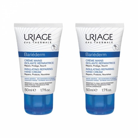 URIAGE BARIEDERM CREME MAINS ISOLANTE REPARATRICE MAINS ABIMEES 2X50ML URIAGE BARIEDERM CREME MAINS ISOLANTE REPARATRICE MAINS ABIMEES 2X50ML