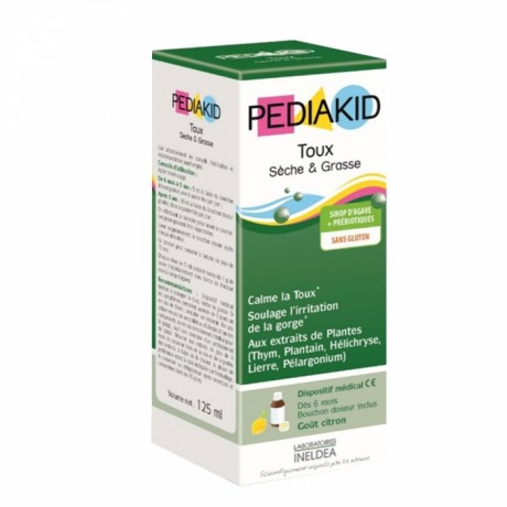 Pediakid toux sèche et grasse 125 ml - Pharmacie de la Paderne