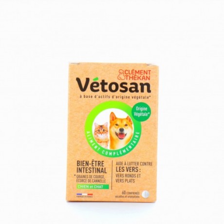 Vétosan Bien-Être Intestinal Spécial Vers 60 comprimés Vétosan Bien-Être Intestinal Spécial Vers 60 comprimés