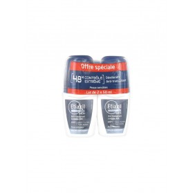 Etiaxil Déodorant Men Anti-Transpirant Contrôle 48H Roll-On Lot de 2 x 50 ml