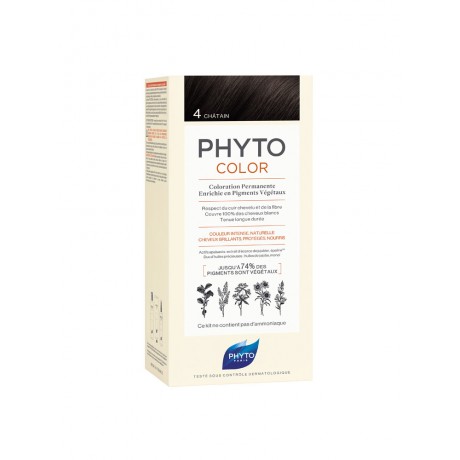 PHYTO PHYTOCOLOR COLORATION PERMANENTE AUX PIGMENTS VEGETAUX - 4 CHATAIN PHYTO PHYTOCOLOR COLORATION PERMANENTE AUX PIGMENTS VEGETAUX - 4 CHATAIN