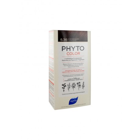 PHYTO PHYTOCOLOR COLORATION PERMANENTE AUX PIGMENTS VEGETAUX-5.35 CHATAIN CLAIR CHOCOLAT