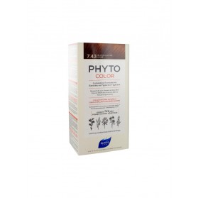 PHYTO PHYTOCOLOR COLORATION PERMANENTE AUX PIGMENTS VEGETAUX-7.43 BLOND CUIVRE DORE