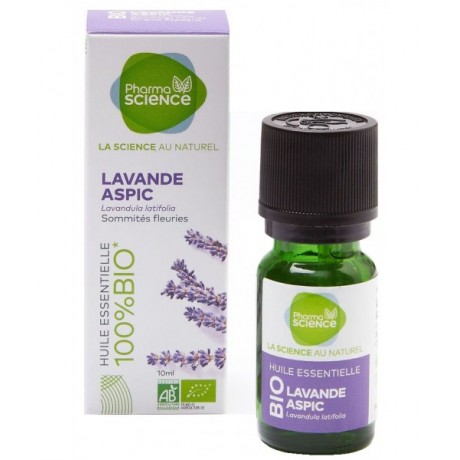 PHARMASCIENCE Huile Essentielle Lavande Aspic Bio - 10 ml