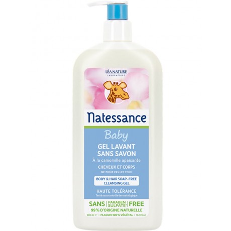 NATESSANCE BEBE Gel Lavant Sans Savon 500 ml