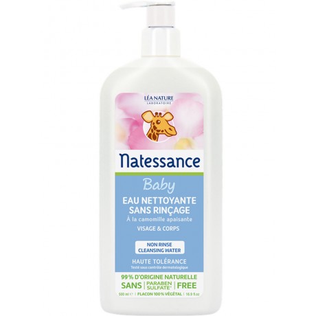 NATESSANCE BEBE Eau Nettoyante Sans Rinçage 500 ml NATESSANCE BEBE Eau Nettoyante Sans Rinçage 500 ml