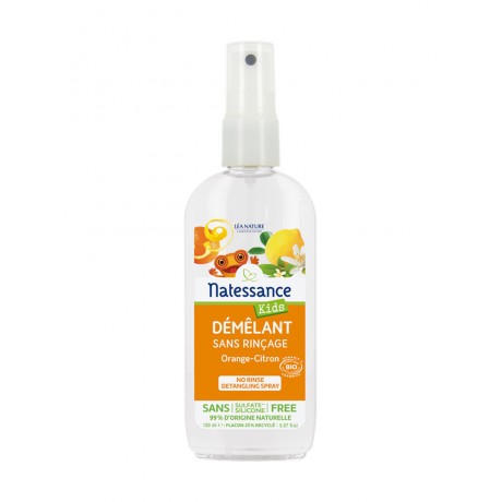 NATESSANCE Kids Démêlant Bio sans Rinçage Orange-Citron 150 ml