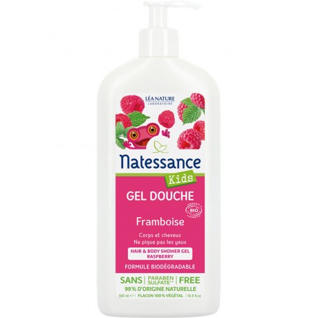 NATESSANCE KIDS BIO GEL DOUCHE FRAMBOISE 500ML NATESSANCE KIDS BIO GEL DOUCHE FRAMBOISE 500ML