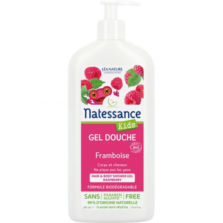 NATESSANCE KIDS BIO GEL DOUCHE FRAMBOISE 500ML