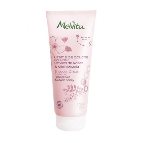 Melvita Crème de Douche Pétales de Rose & Miel d'Acacia 200 ml Melvita Crème de Douche Pétales de Rose & Miel d'Acacia 200 ml