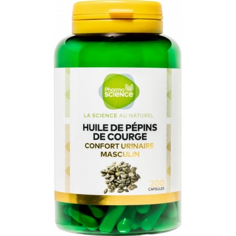 PHARMASCIENCE HUILE DE PEPINS DE COURGE 200 CAPSULES