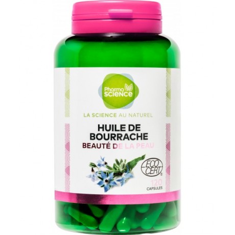 PHARMASCIENCE HUILE DE BOURRACHE 120 CAPSULES PHARMASCIENCE HUILE DE BOURRACHE 120 CAPSULES