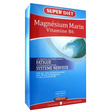 Super Diet Magnésium Marin + Vitamine B6 20 Ampoules