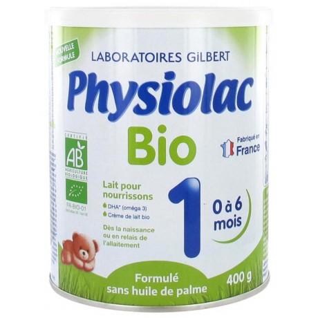 PHYSIOLAC BIO 1ER AGE de 0 à 6 mois 400G PHYSIOLAC BIO 1ER AGE de 0 à 6 mois 400G