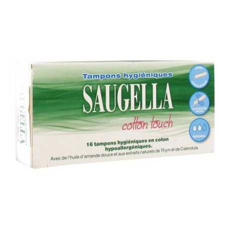 SAUGELLA COTTON TOUCH 16 TAMPONS HYGIÉNIQUES NORMAL SAUGELLA COTTON TOUCH 16 TAMPONS HYGIÉNIQUES NORMAL