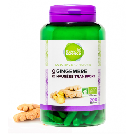 PHARMASCIENCE BIO GINGEMBRE 200 GELULES - 46578 - Aide à