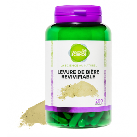 PHARMASCIENCE LEVURE DE BIERE REVIVIFIABLE 200 GELULES