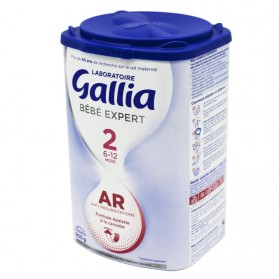 GALLIA Bébé Expert AR 2 Lait en Poudre Anti Régurgitations Nourrissons de 6 à 12 Mois 800g