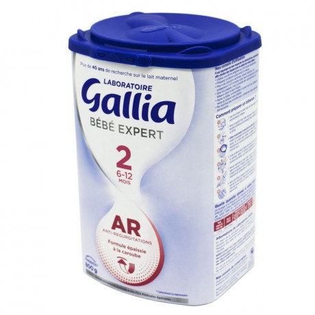 GALLIA Bébé Expert AR 2 Lait en Poudre Anti Régurgitations Nourrissons de 6 à 12 Mois 800g GALLIA Bébé Expert AR 2 Lait en Poudre Anti Régurgitations Nourrissons de 6 à 12 Mois 800g