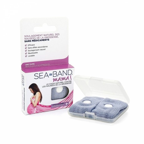 SEA BAND MAMA BRACELET D'ACUPRESSION ANTI-NAUSEES GROSSESSE - GRIS SEA BAND MAMA BRACELET D'ACUPRESSION ANTI-NAUSEES GROSSESSE - GRIS