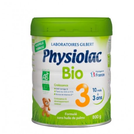 PHYSIOLAC BIO 3 CROISSANCE Lait pdr B/800g PHYSIOLAC BIO 3 CROISSANCE Lait pdr B/800g