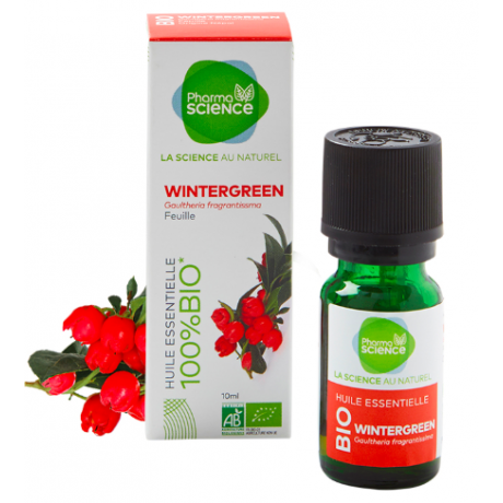 PHARMASCIENCE HUILE ESSENTIELLE WINTERGREEN BIO 10ml PHARMASCIENCE HUILE ESSENTIELLE WINTERGREEN BIO 10ml