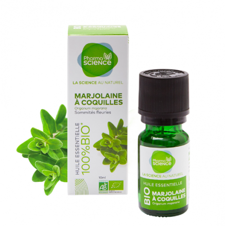 PHARMASCIENCE HUILE ESSENTIELLE MARJOLAINE A COQUILLE BIO 10ml PHARMASCIENCE HUILE ESSENTIELLE MARJOLAINE A COQUILLE BIO 10ml