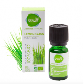 PHARMASCIENCE HUILE ESSENTIELLE LEMONGRASS BIO 10ml