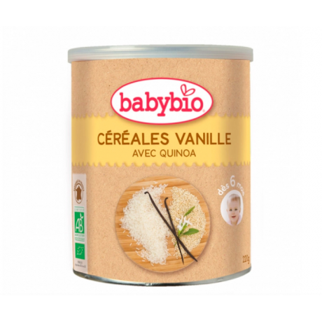 BABYBIO CEREALES VANILLE QUINOA BIO dès 6 mois 220G BABYBIO CEREALES VANILLE QUINOA BIO dès 6 mois 220G
