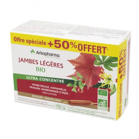 ARKOPHARMA ARKOFLUIDES BIO JAMBES LEGERES 30 JOURS ARKOPHARMA ARKOFLUIDES BIO JAMBES LEGERES 30 JOURS