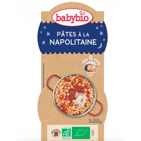 BABYBIO BOL REPAS BONNE NUIT BIO 2X200G DES 8 MOIS