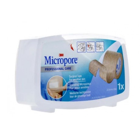 3M Micropore sparadrap chair avec dévidoir 25 mm x 5 m 3M Micropore sparadrap chair avec dévidoir 25 mm x 5 m